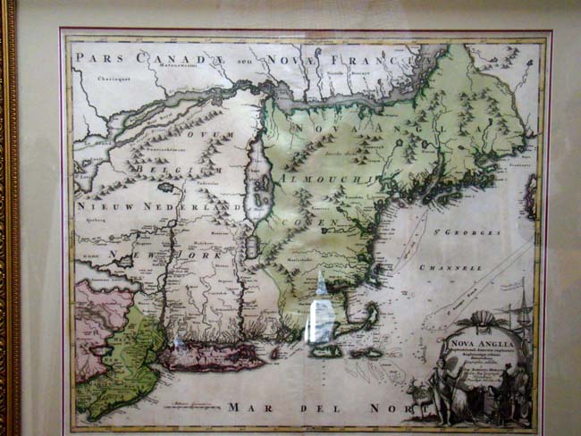 "NOVA ANGLIA SEPTENTRIONALI AMERICA" by Johannes Baptista Homann, Nuremberg, circa 1716